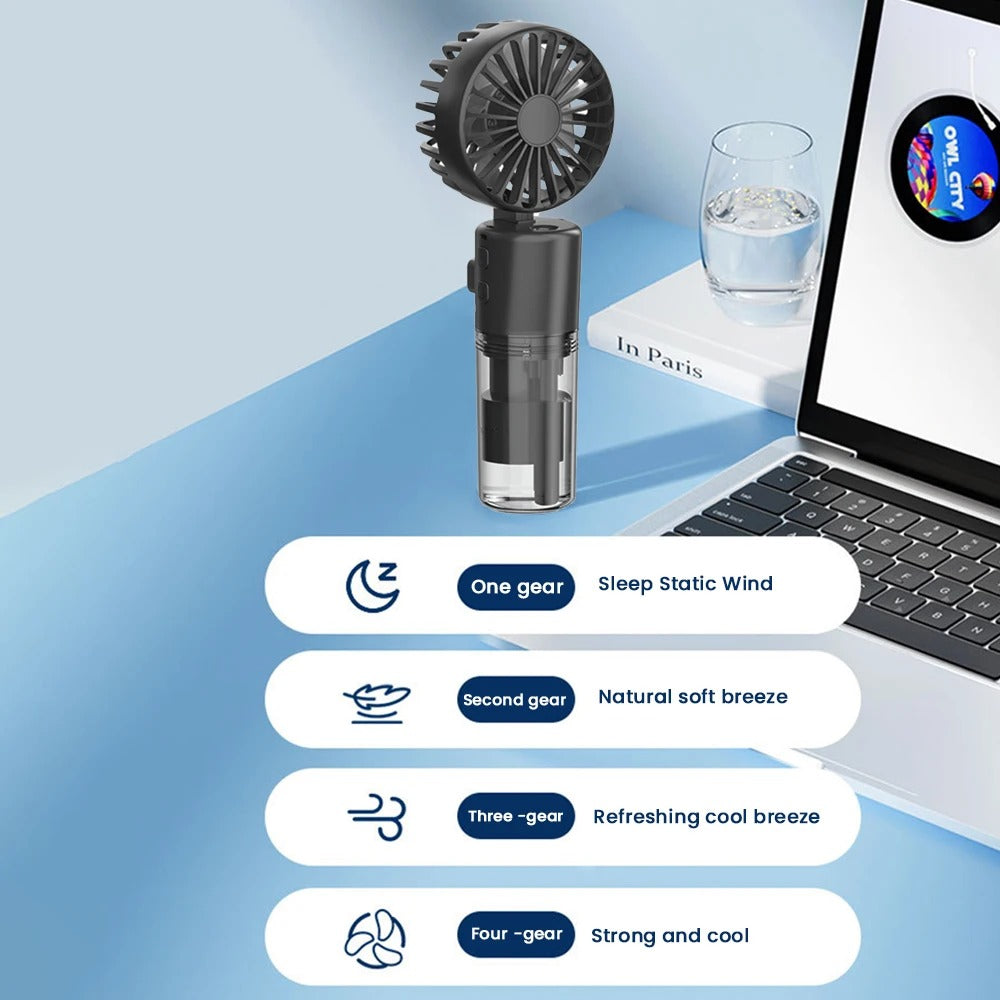 BreezeBuddy: Portable Mini Fan for On-the-Go Cooling