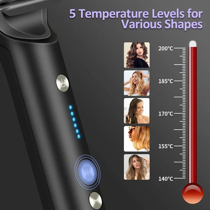 2-in-1 Electric Hair Straightener Brush – Ionic Heating & Detangling Comb