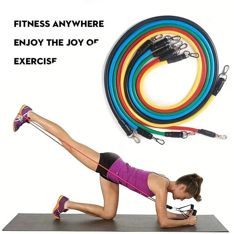 FlexFit Resistance Bands: Complete Gym Band Set
