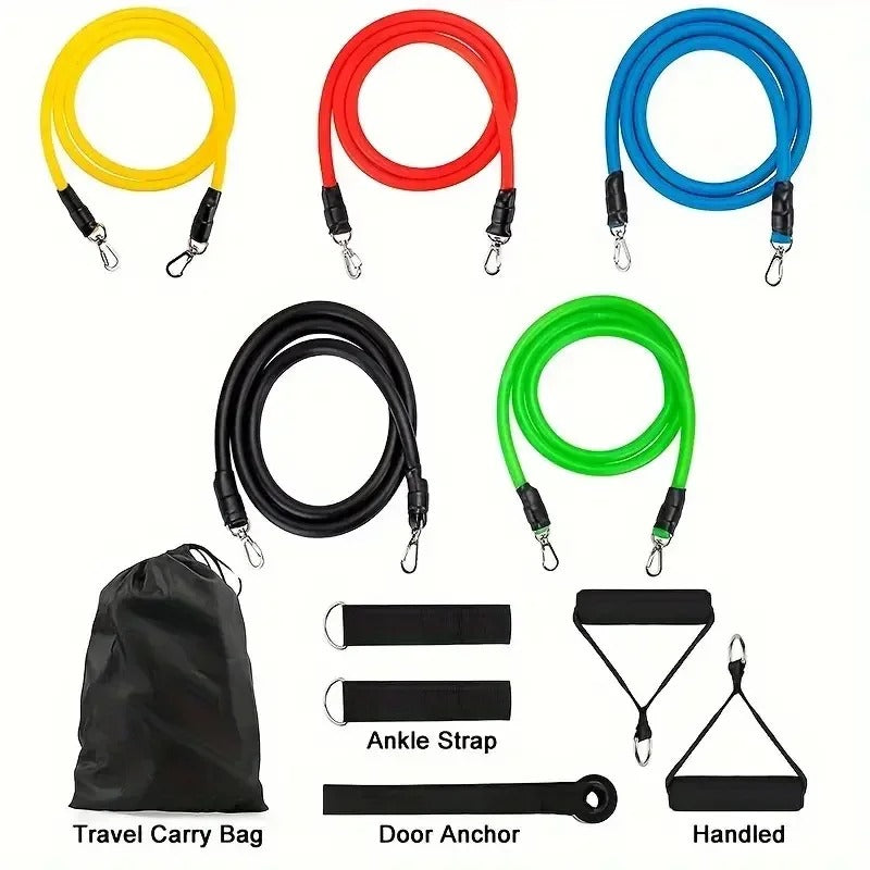 FlexFit Resistance Bands: Complete Gym Band Set